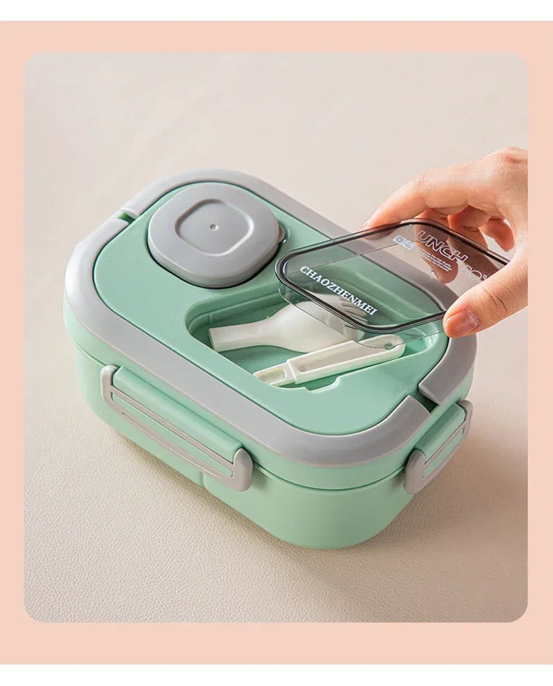 1200ml Wheat Straw Lunch Box – Leakproof Bento with Utensils