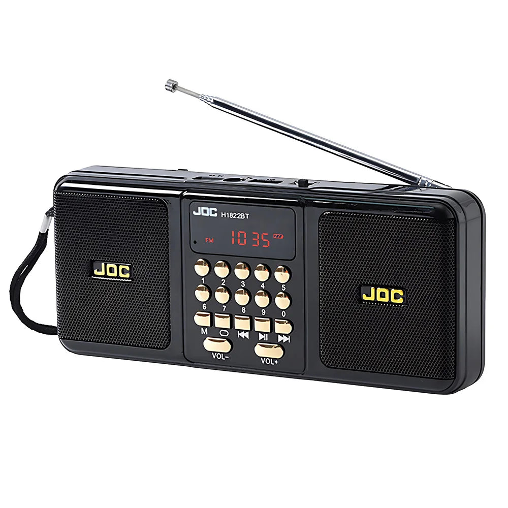 Portable Rechargeable FM Radio — Compact Digital Tuner with Built-In Speaker