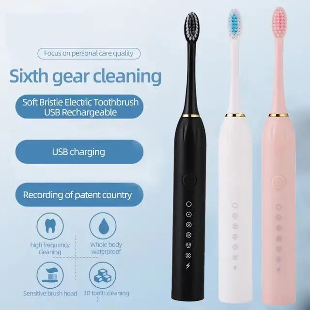 DR.GOOD X3 Sonic Electric Toothbrush – IPX7 Waterproof, 6 Modes, 30K–50K Strokes/Min