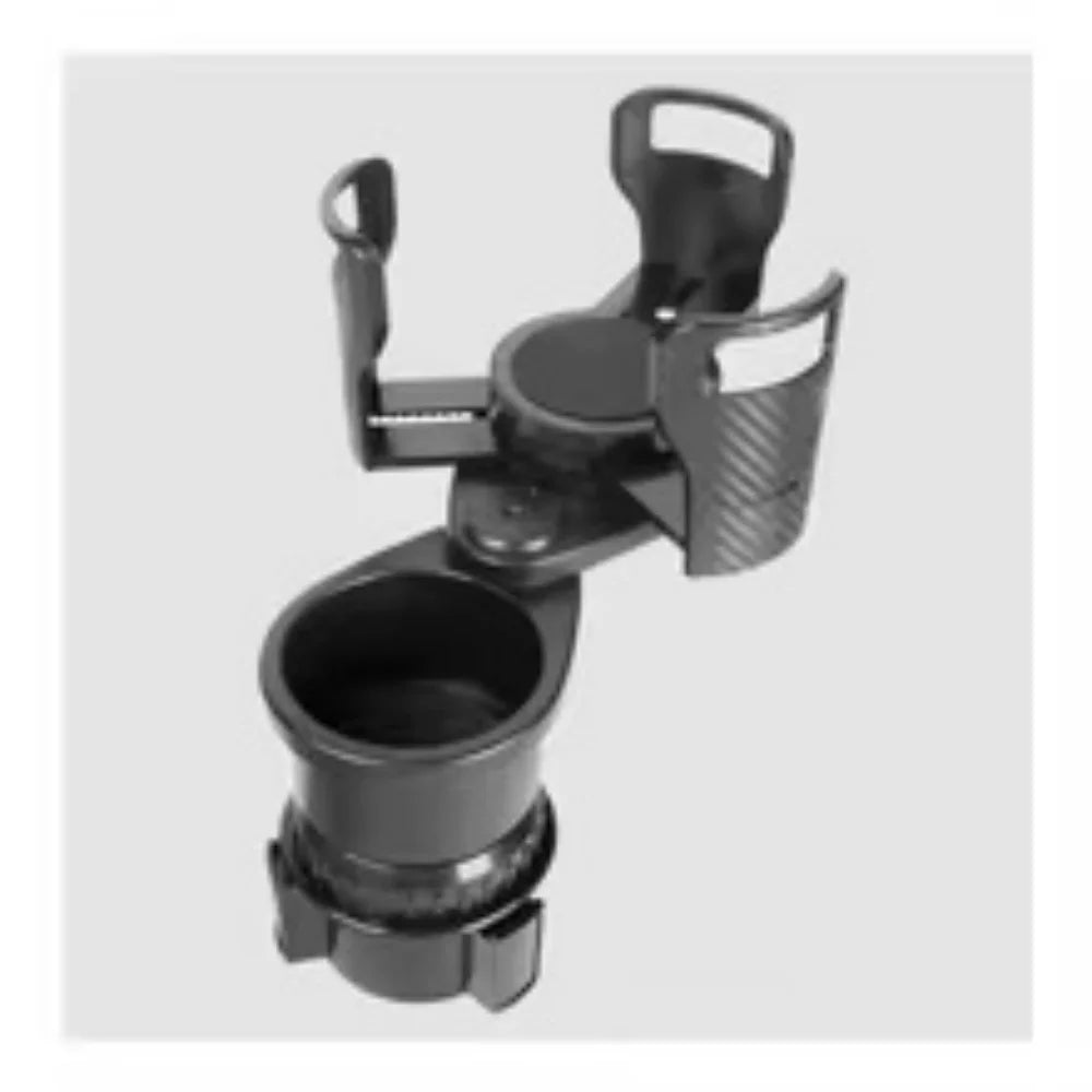 Car cup holder with drink holder attachment on a white background