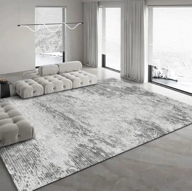 Modern Nordic Soft Lounge Rug – Washable Anti-Slip Large Area Carpet for Living Room & Bedroom, 24 Colors & 10 Sizes