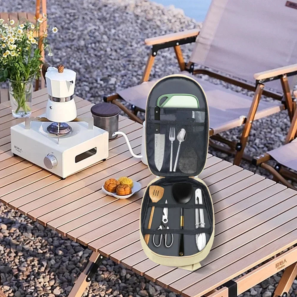Portable Camping Cooking Utensils Storage Bag — Outdoor Survival Gear