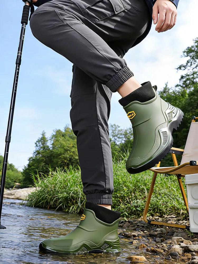Men's Plush-Lined EVA Rain Boots