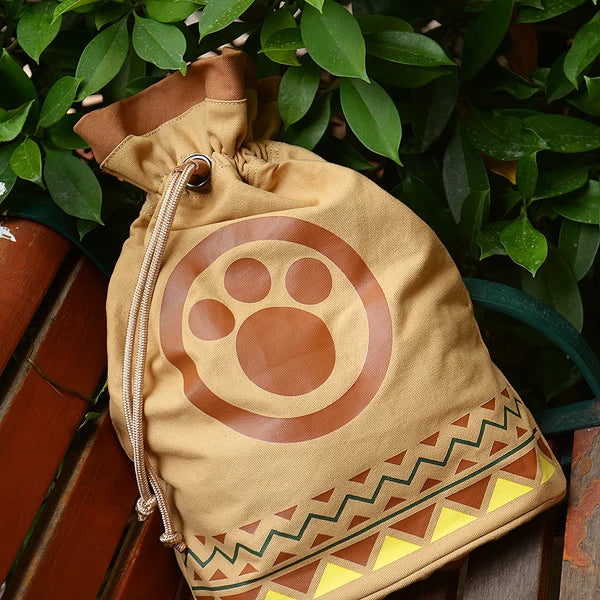 Monster Hunter Airou Cat Drawstring Canvas Backpack – Anime Japanese Schoolbag