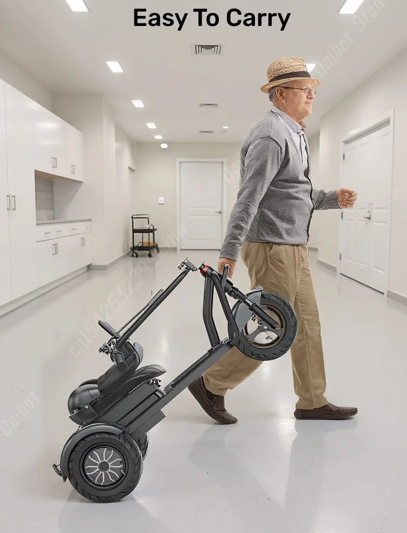 Foldable 3-Wheel Electric Mobility Scooter – 500W Dual Motor, 40 km Range