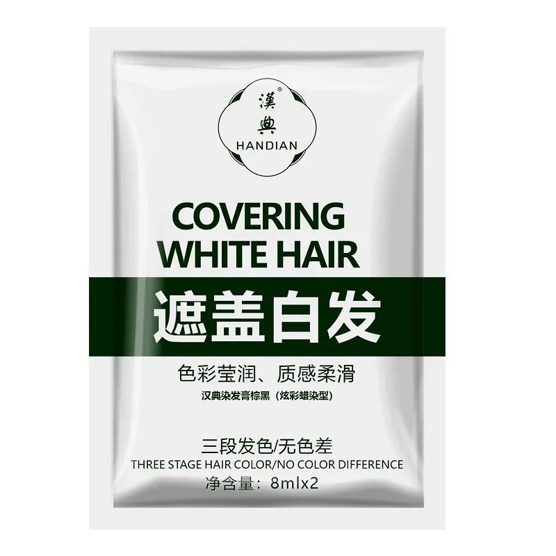 Herbal Anti-grey Treatment Hair Dye Shampoo White To Black Permanent Repair Natural Color Nourish Scalp Hair Care Products