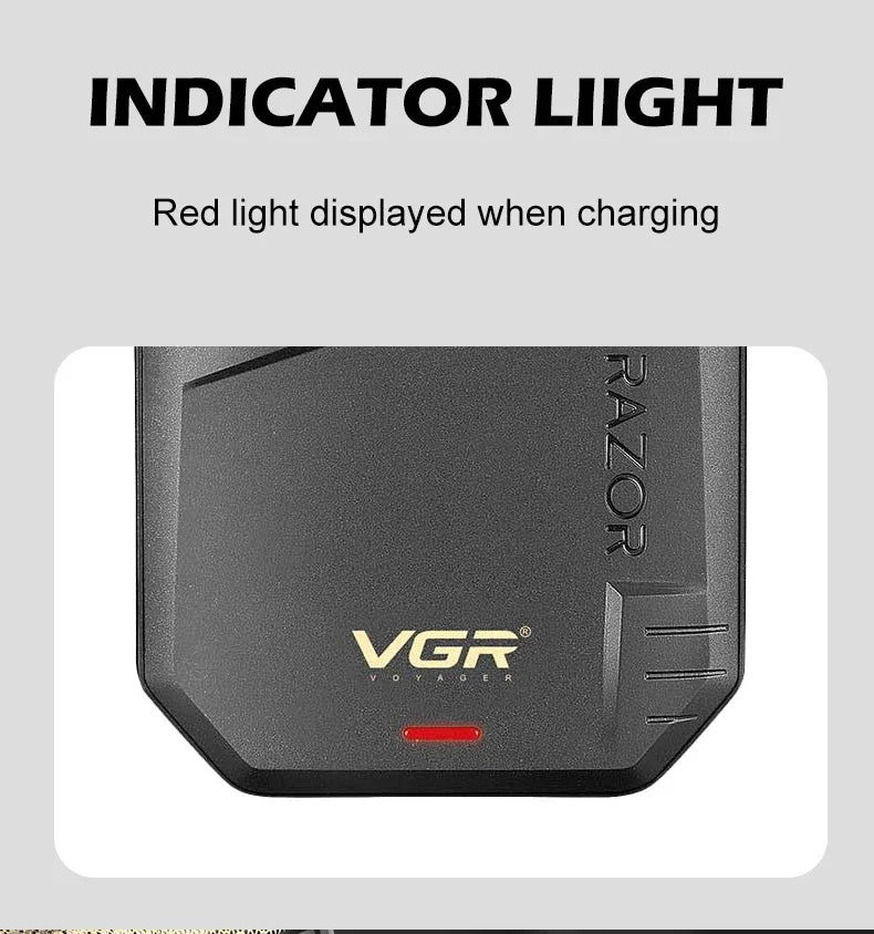 VGR V-375 Professional Foil Electric Shaver – Rechargeable, Pop-Up Trimmer, USB-C Fast Charge