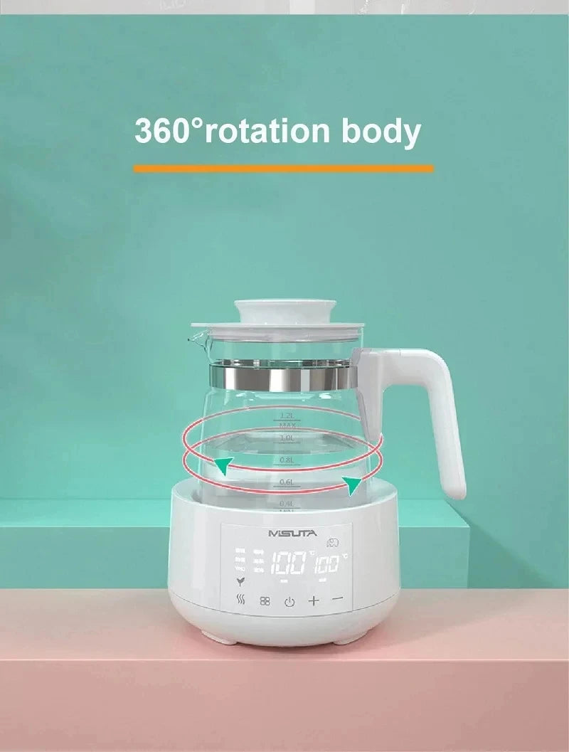 Smart Milk Warmer & Electric Kettle 1200ml — Constant Temperature Baby Bottle Warmer