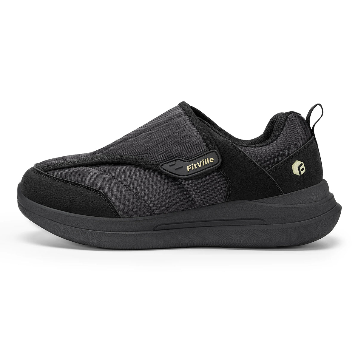 Men's Wide Diabetic Walking Shoes – Anti-Slip Easy-On Orthopedic Shoes for Elderly Foot Pain Relief & Swollen Feet