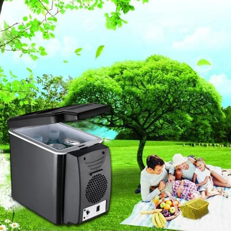 6L & 8L Small Car Refrigerator — 12V/24V Portable Fridge for Home & Camping, Cool & Frozen Drinks for Car & Truck
