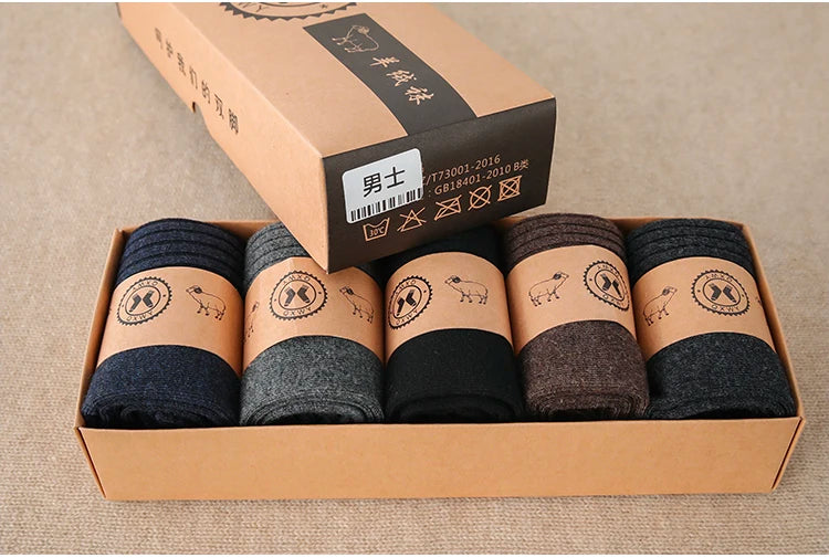 Thick Wool-Blend Mid-Calf Boot Socks