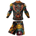 Men's MMA Rash Guard 4-Piece Fight Set – Sublimation Print Grappling Suit