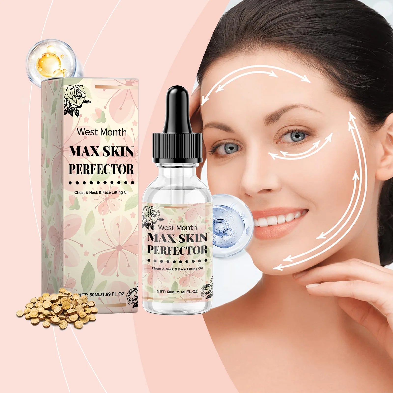 Chest Neck & Face Lifting Oil — Deep Nourishing Moisturizing Radiance Boost Skincare