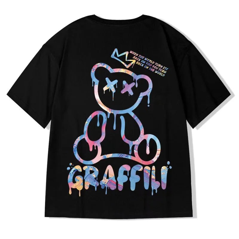 Oversized Korean T-Shirt — Loose Fit Round Neck Casual Couple Tee (M–8XL)