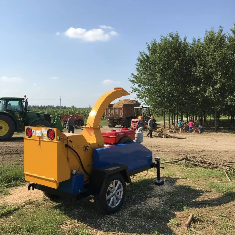 Forestry Wood Chipper & Branch Crusher – Electric or Diesel Powered, 2T/H Capacity