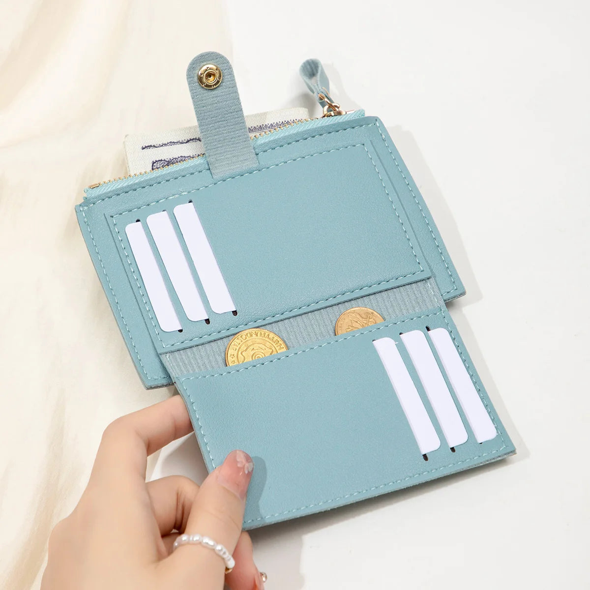 Minimalist Ultra-Thin PU Leather Women's Wallet – Short Zero Wallet & Credit Card Holder in 5 Colors