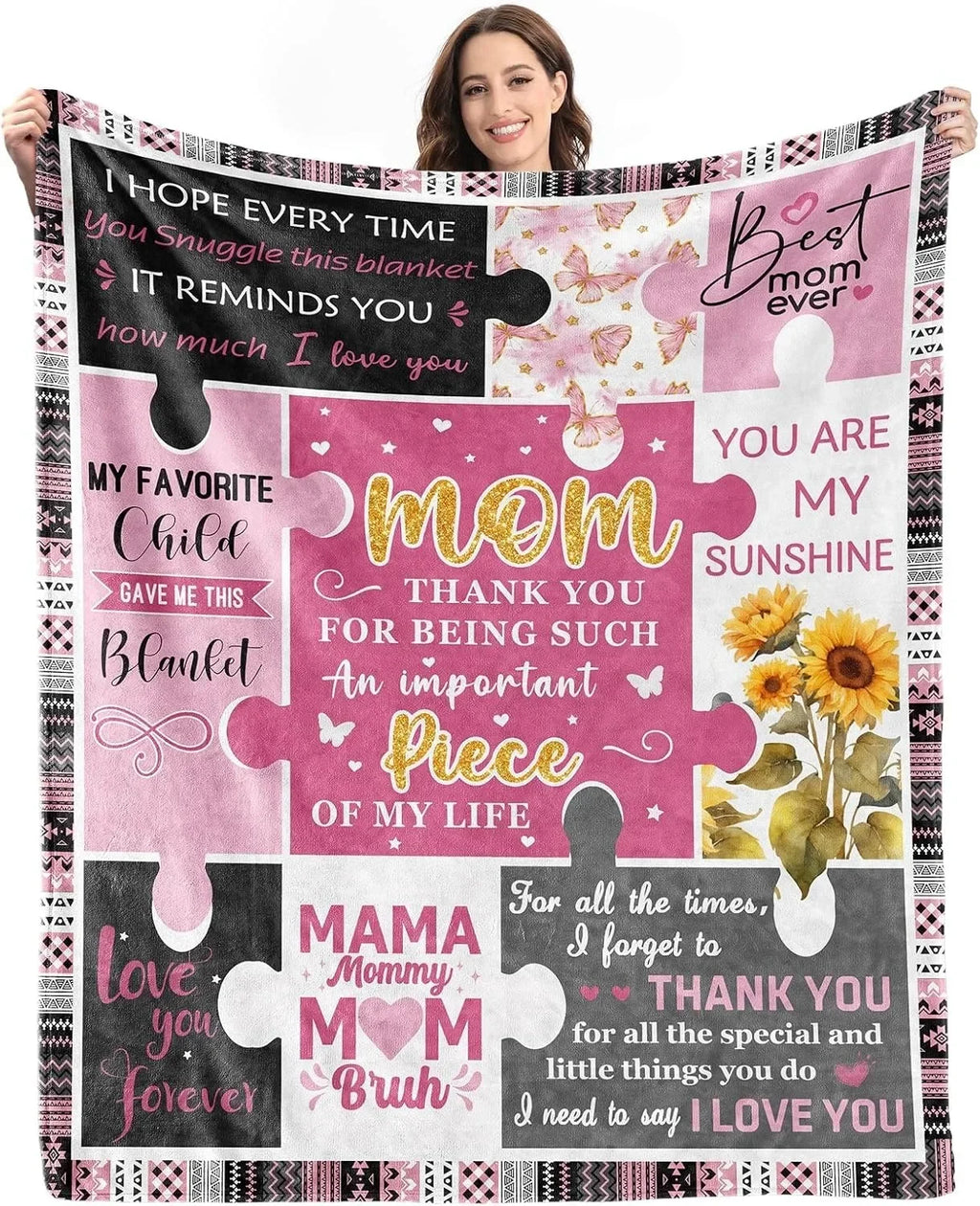 Family Gift Throw Blanket – Soft Warm Personalized Gift for Dad, Mom, Grandparents & Family