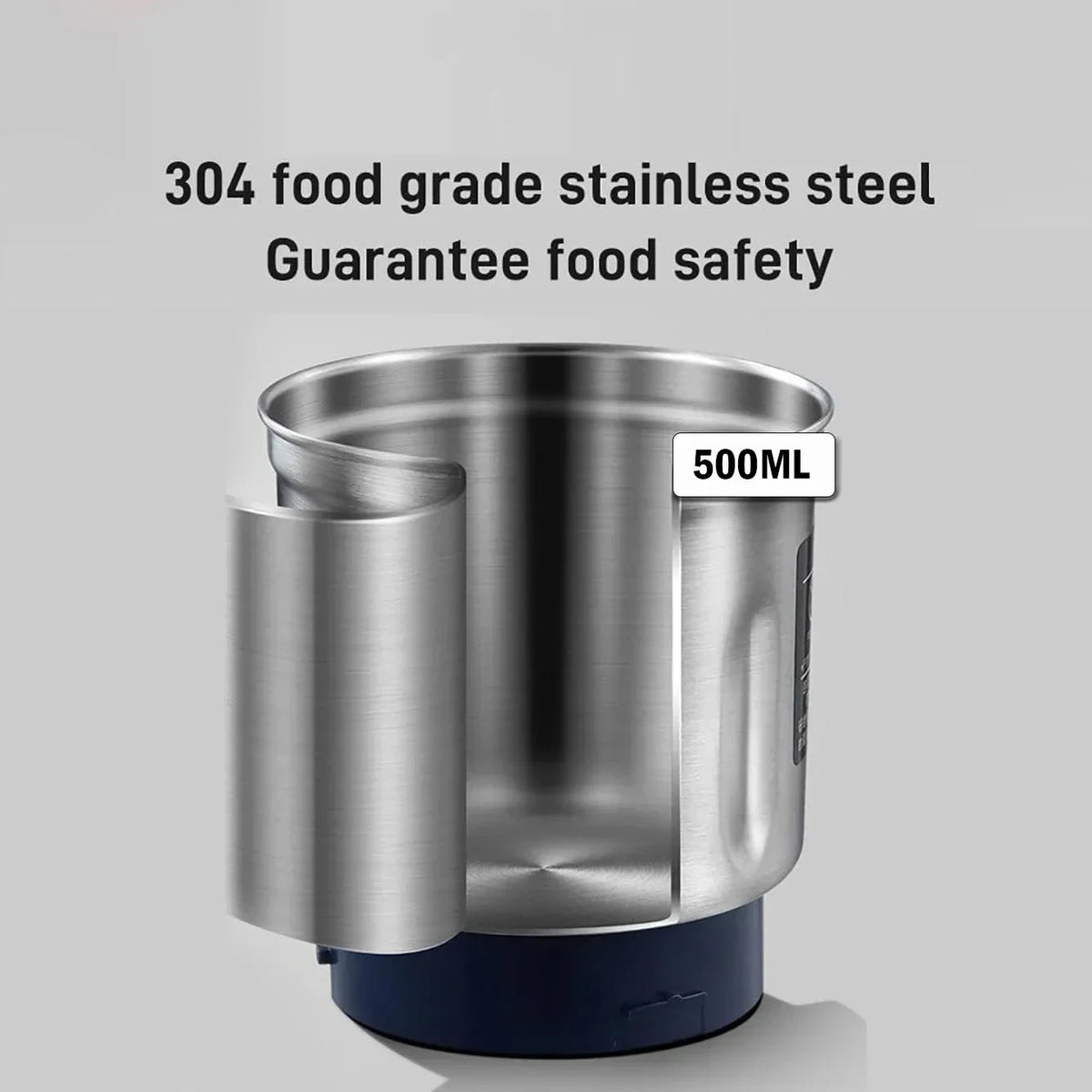 Electric Coffee & Grain Grinder – 500ml Stainless Steel, Beans, Grains & Spice Mill for Kitchen