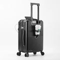 2024 Durable Large Capacity Luggage Set — Front Open with Built-In Charging Port, Carry-On Travel 20/22/24/26"