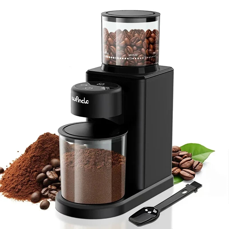 Electric Conical Burr Coffee Grinder – Touchscreen, 25 Grind Settings for Espresso, Drip & French Press