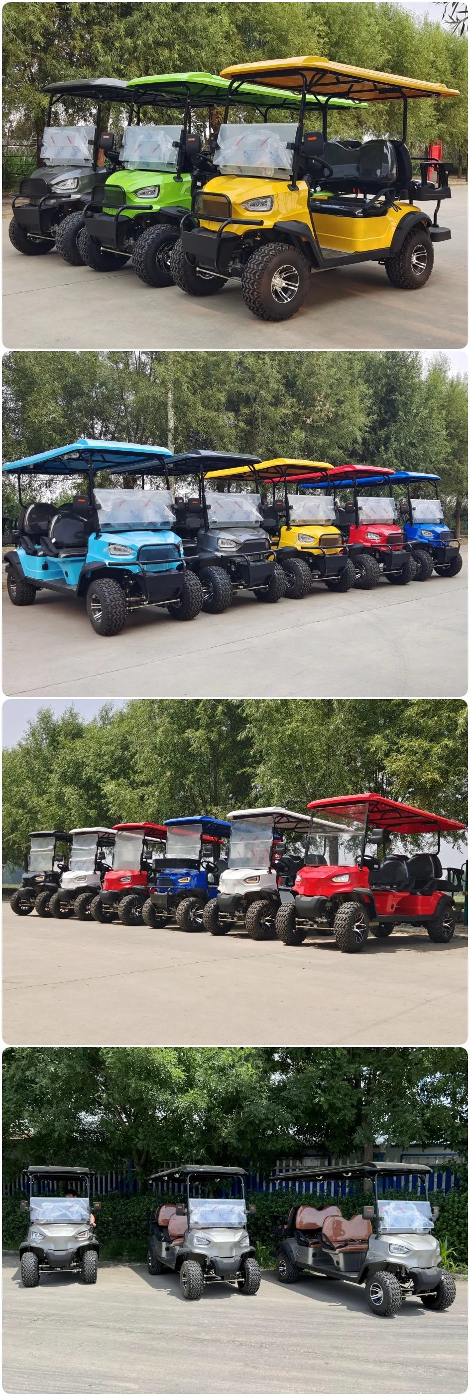 4-Wheel Drive Electric Golf Cart — 5000W Motor, 4-Seat Passenger UTV Electric Cart for Adults