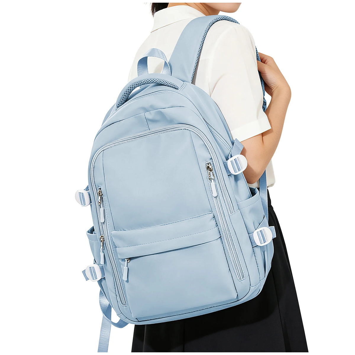 Large Capacity Backpack – Multi-Compartment Nylon Bag