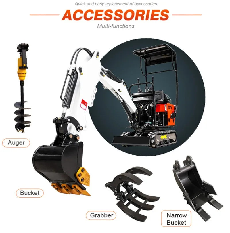 1.2 Ton Mini Digger – Compact Excavator for Construction & Engineering
