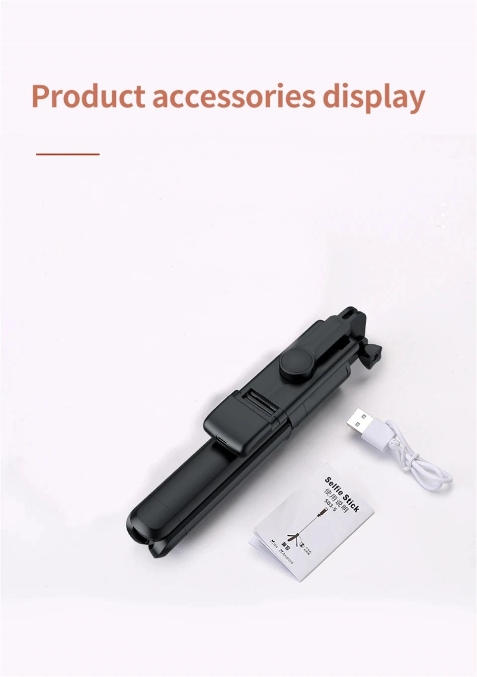 Smartphone Tripod Selfie Stick with Bluetooth Remote