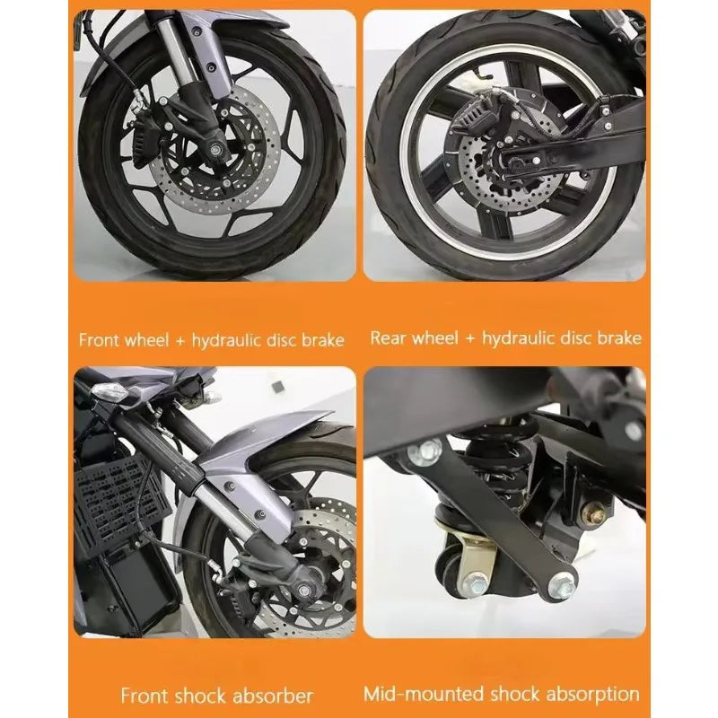 High-Power Electric Motorcycle – 12000W