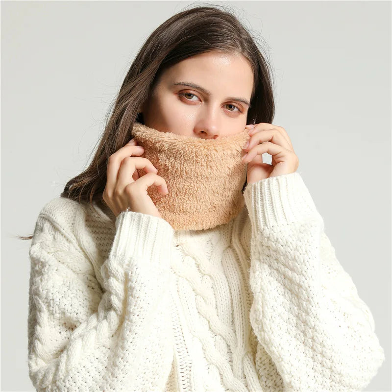 Winter Plush Ring Scarf — Warm Neck Warmer Unisex