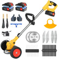 5-in-1 Cordless Electric Lawn Mower & Grass Trimmer | 21V 2x4.0Ah Batteries, 5-Blade System, 6-Inch Cut, 60-Min Runtime