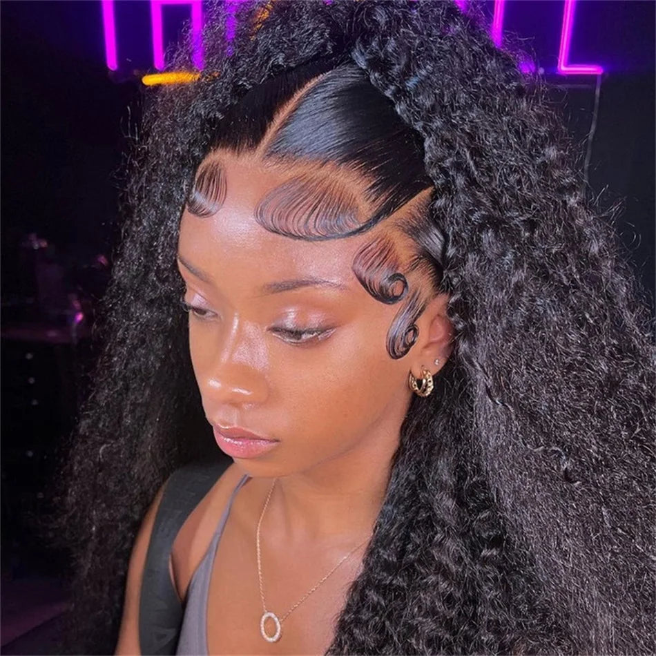 Rosabeauty 34 36inch Hd 13x4 13x6 Curly Wigs Deep Wave Frontal Wig Brazilian Curly Human Hair Wig Loose Water Wave Wig For Women
