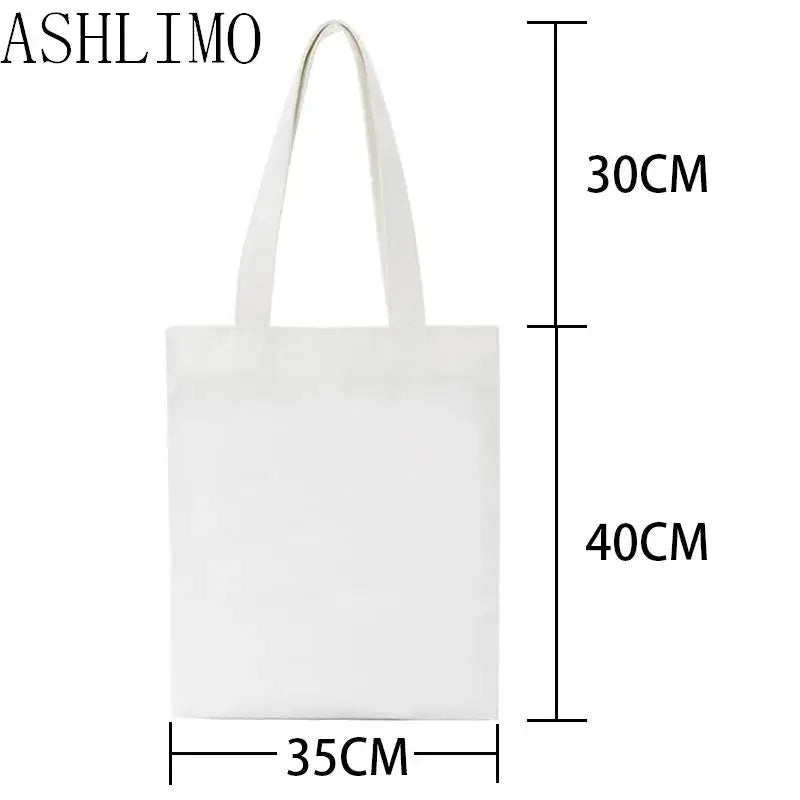 Jujutsu Kaisen Anime Canvas Tote Shopper Bag – Large Reusable Shoulder Bag for Women