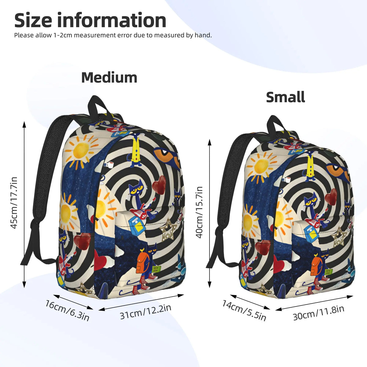 Pete the Cat Backpack – Printed School Rucksack