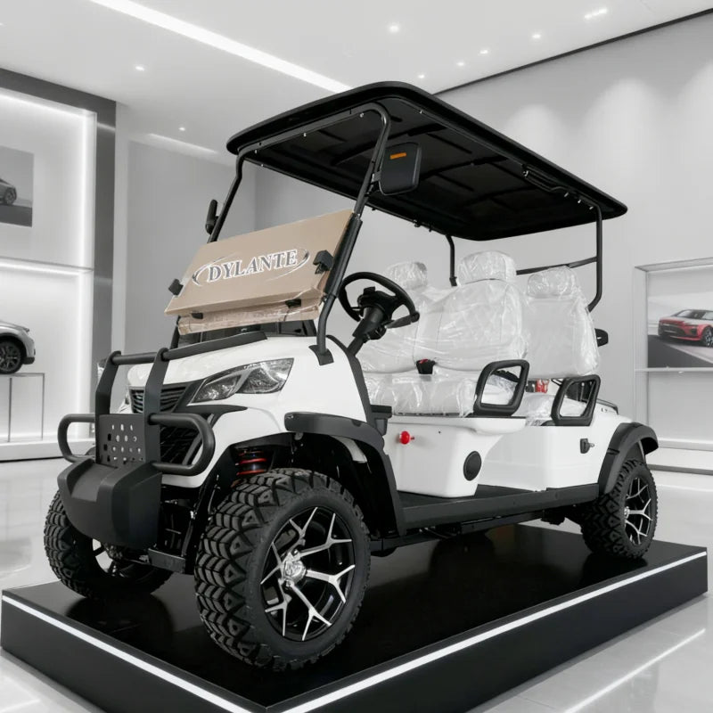 Classic 4-Seat Electric Golf Cart — 5000W Farm & Hunting Cart, 2-Row Seating, Global Best Seller