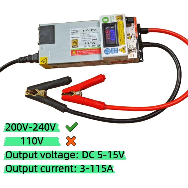 Adjustable 3-15V 3-100A Battery Charger – Lithium Polymer & Lead Acid Universal Charging Station