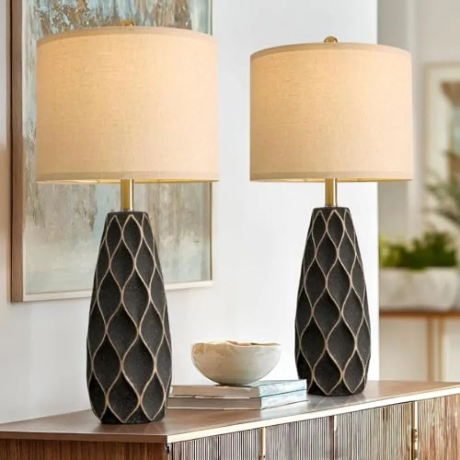 Table Lamps Set of 2 – 27.5-Inch Bedside Accent Pair