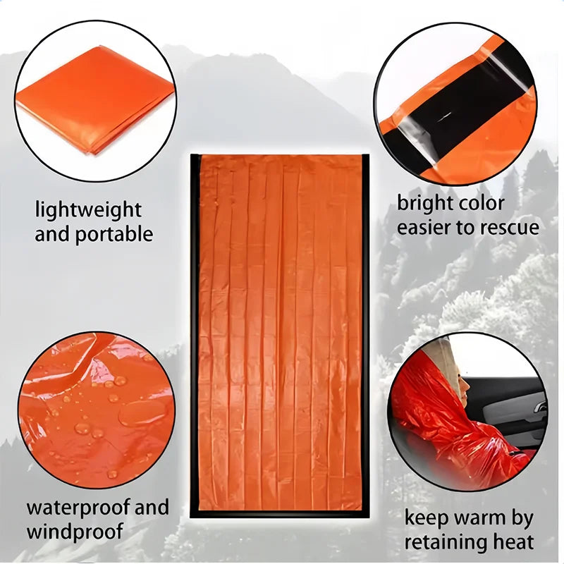 Emergency Survival Sleeping Bag – Waterproof Mylar Bivy Sack for Camping, Hiking & Outdoor