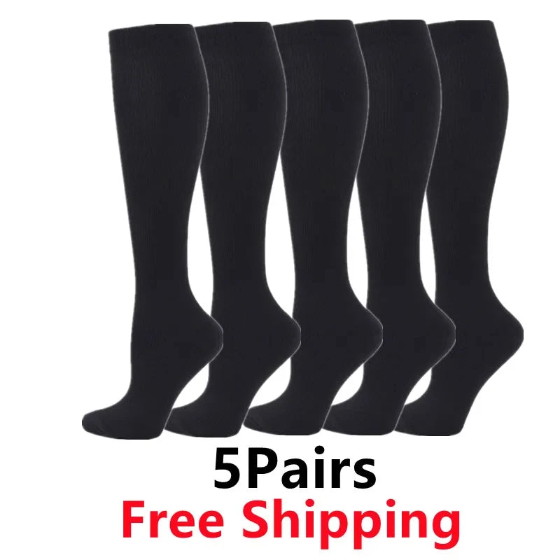Women's Medical Compression Socks 20-30mmHg – 5 Pairs Varicose Veins, Diabetes, Nurse & Sports Running