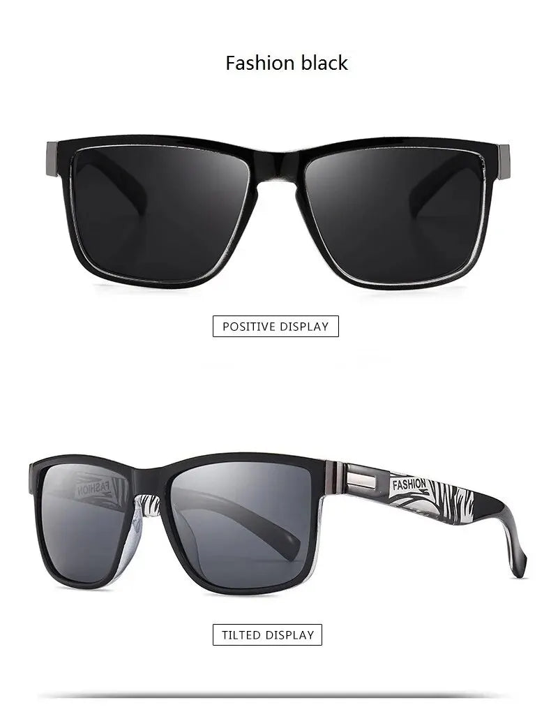 Fashionable Vintage Square Sunglasses | Luxury Designer Driving Fishing Eyewear for Men & Women