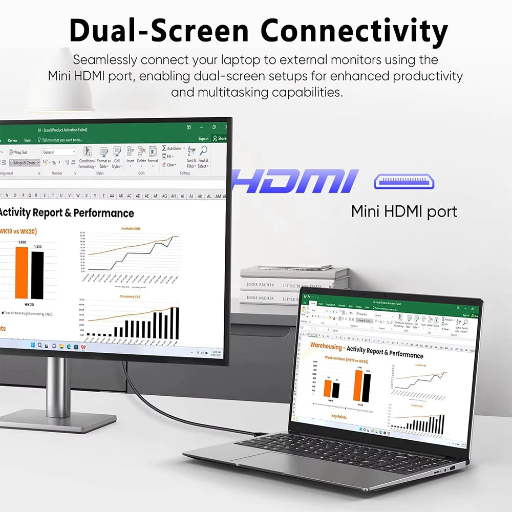 14" Intel Dual-Camera Laptop – 12GB DDR3, Up to 2TB SSD, Wi-Fi 5, Windows 11