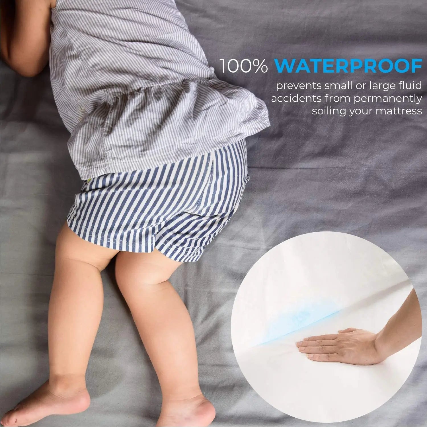 Baby Waterproof Mattress Protector – Breathable Noiseless Crib & Toddler Fitted Sheet