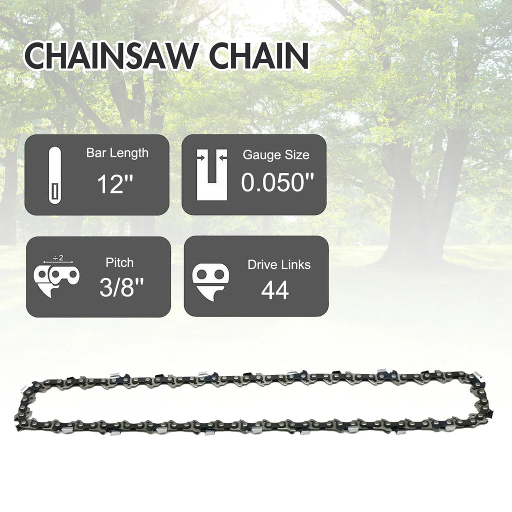 12-Inch Portable Gas Chainsaw — 1KW, 25.4CC, Lightweight for Tree & Branch Cutting