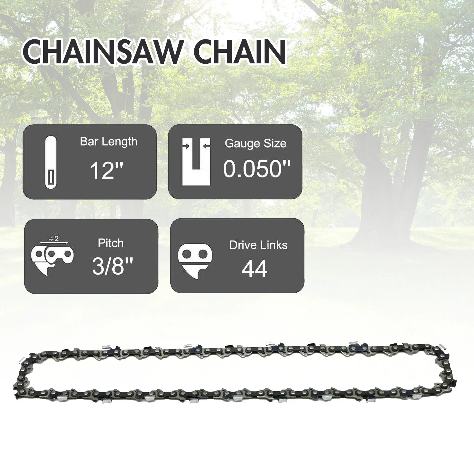 12-Inch Portable Gas Chainsaw — 1KW, 25.4CC, Lightweight for Tree & Branch Cutting