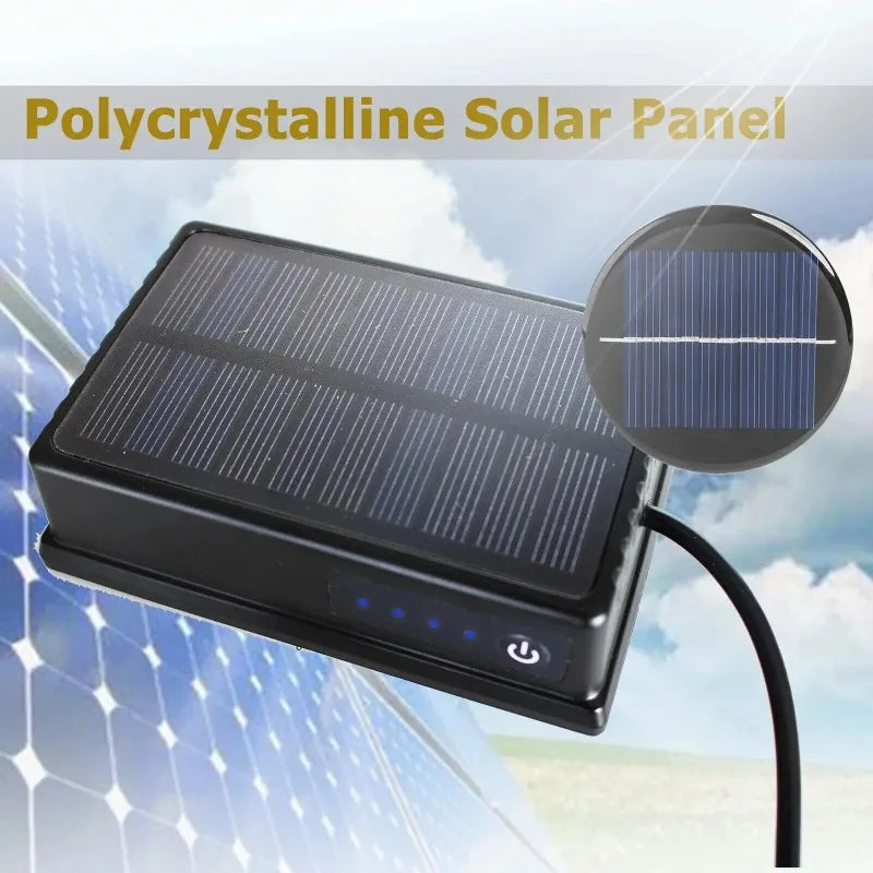 Magnetic Solar Rechargeable Power Bank 9600mAh – Waterproof Battery for Truck, RV & Wireless Backup Camera 12–24V