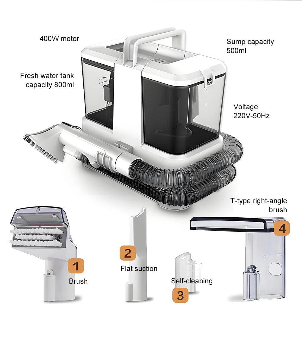 Tungfull All-in-One Carpet & Curtain Vacuum Cleaner — Multifunctional Fabric Cleaning Machine for Sofa, Vacuuming & Washing