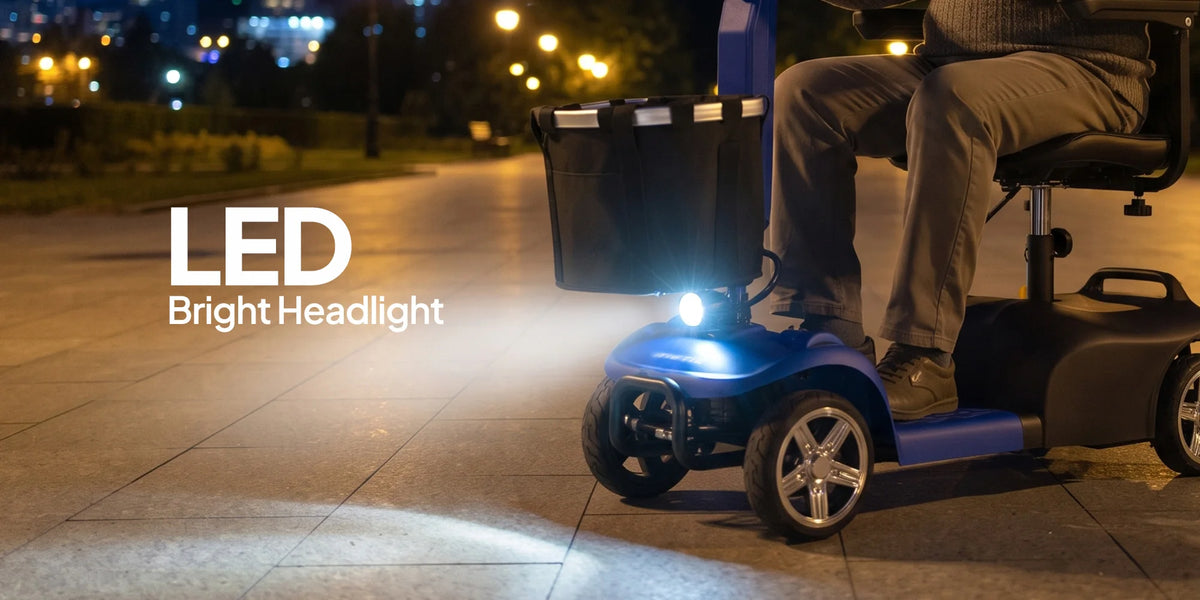 Foldable 4-Wheel Mobility Scooter – 250W, 10-Mile Range