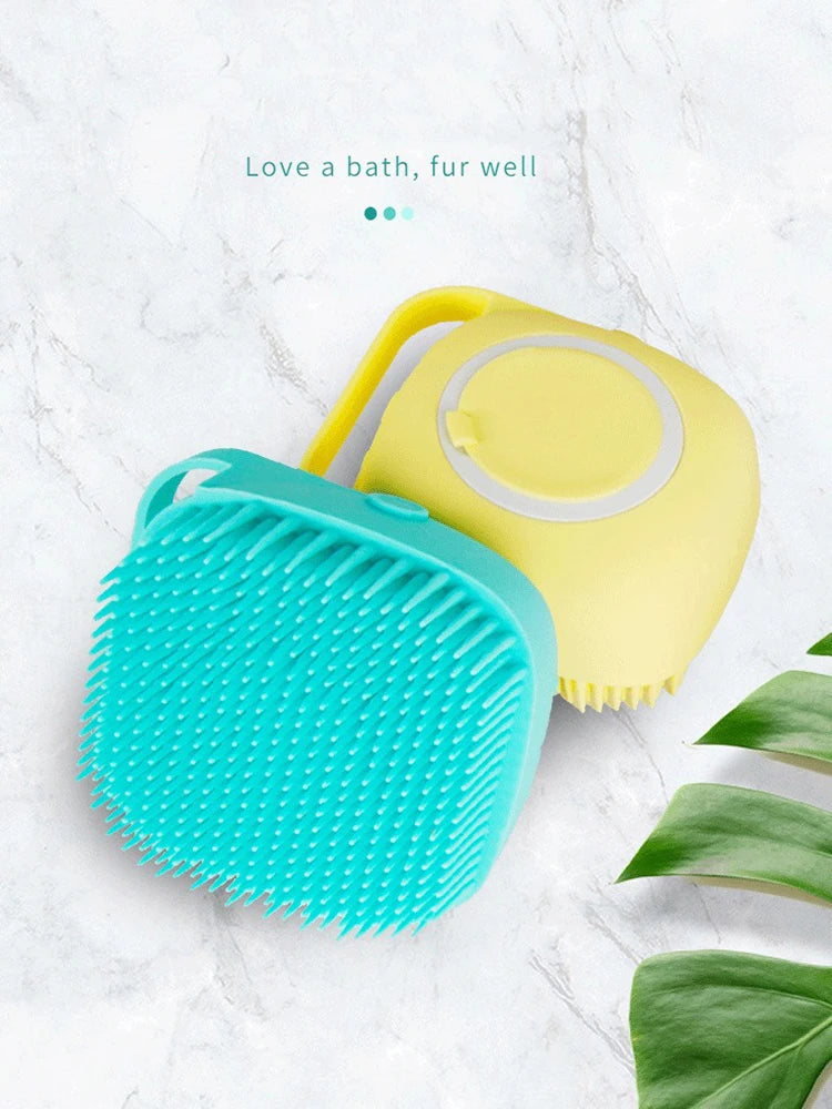 Silicone Pet Bath Massage Grooming Gloves