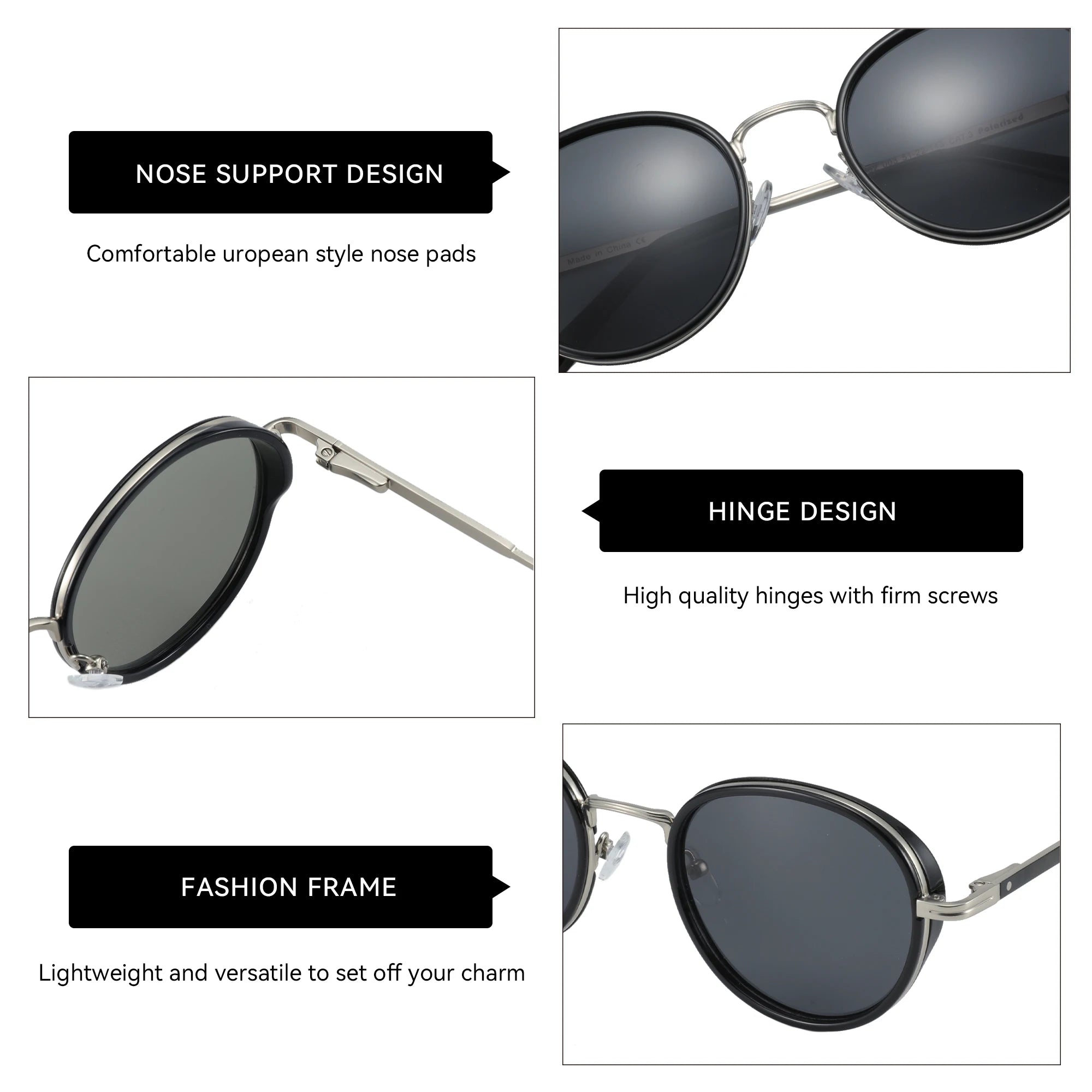 ZENOTTIC Steampunk Round Polarized Sunglasses | Mirror Vintage Shades UV400 for Men & Women