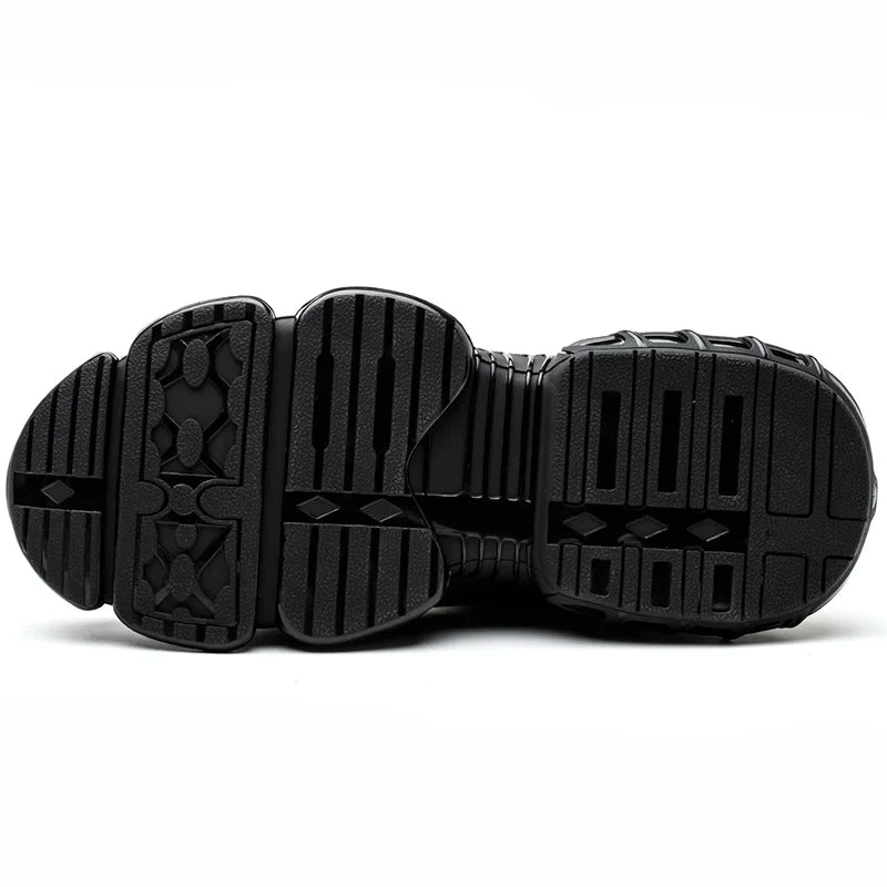 Men's Air Mesh Button-Closure Work Shoes